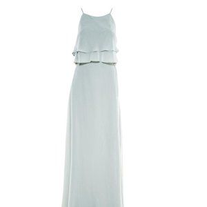Jenny Yoo Morning Mist Chiffon Charlie Traditional Bridesmaid/Mob Dress Size L